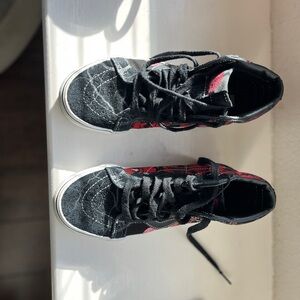 Vans Stranger Things Black and Red Kids High-Top Sneakers